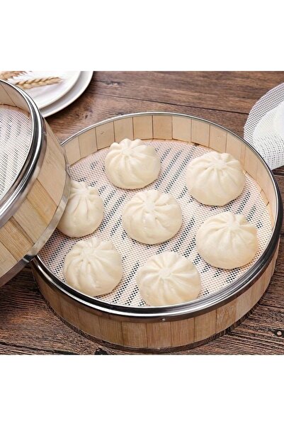 Choice 30X30cm 3pcs 3pcs/set Reusable Silicone Non-Stick Steamer Liners, Round Steaming Mat for Bamboo Stea