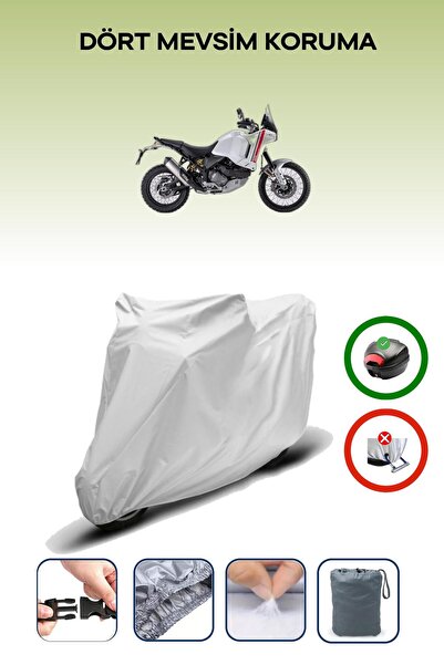Breen Gray Rear Bag Compatible with Ducati Desertx Compatible Motorcycle Tarp...