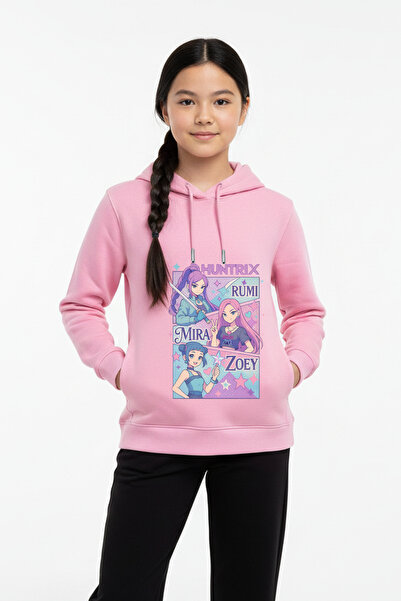 Vaxy Style Kız Çocuk Kışlık Kalın Yan Cepli Kapüşonlu Şardonlu Hunterx K-pop ...