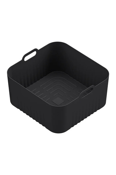 Choice Black 17cm Air Fryer Silicone Baking Tray Mould Reusable Compatibility Airfryer Liner Kitchen Access