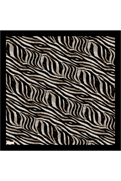Pierre Cardin Black 90X90 Silk Twill Scarf