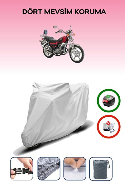 Breen Gray Rear Bag Compatible with Asia Ultra 150 Compatible Motorcycle Tarp...