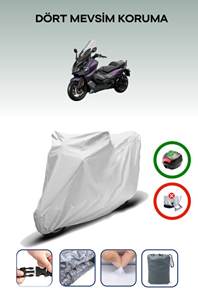 Breen Gray Rear Bag Compatible Sym Maxsym Tl 508 Compatible Motorcycle Tarpaulin Motor Cover