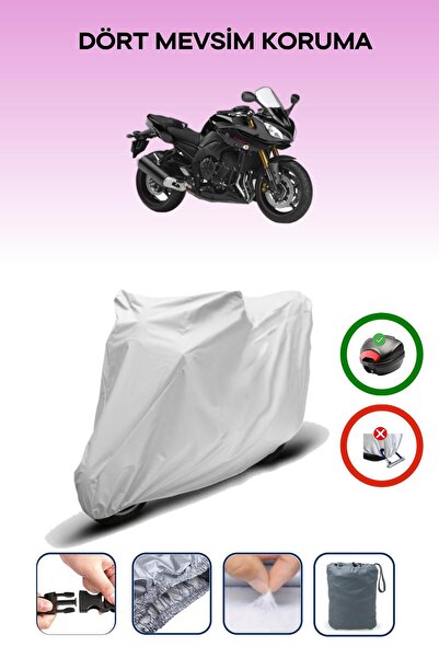 Breen Gray Rear Bag Compatible Yamaha Fazer 8 Compatible Motorcycle Tarpaulin Motor Cover