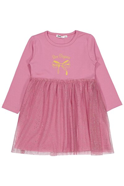 Civil Girls Fiyonk Baskılı 2-5 Yaş Elbise - Pembe 2-3 Yaş