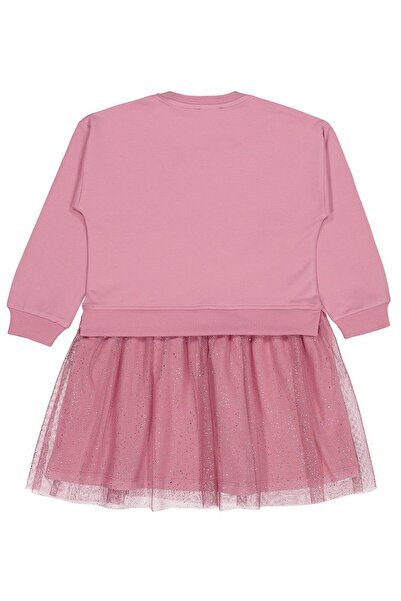 Civil Girls Fiyonk Baskılı 6-9 Yaş Elbise - Pembe 7-8 Yaş
