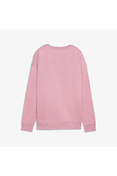 Puma Essential Small Logo Relaxed Crew Kadın Pembe Sweatshirt