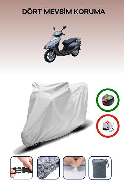 Breen Gray Rear Bag Compatible with Apachi Nova 125 Compatible Motorcycle Tar...