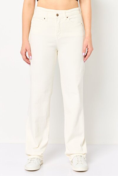 Salsa Women Regular Fit Solid Straight Leg Pants, White