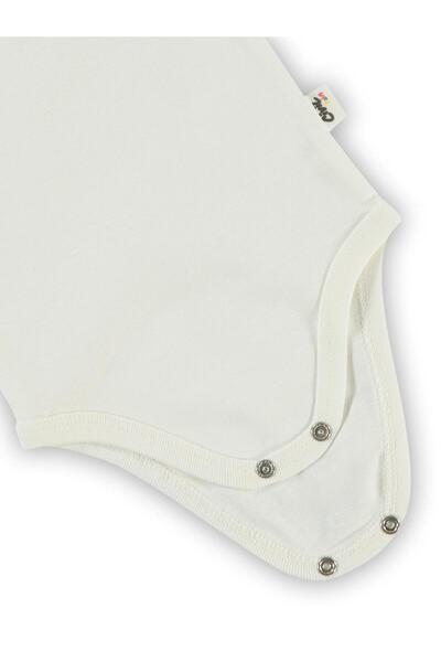 Civil Baby Plain Long Sleeve 5-Piece 3-9 Months Snap Fastener Bodysuit - Whit...