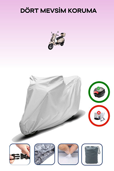 Breen Gray Rear Bag Compatible Altai Xline 50 Compatible Motorcycle Tarpaulin...
