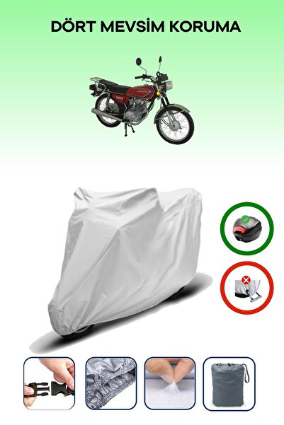 Breen Gray Rear Bag Compatible Mondial 125 Agk Compatible Motorcycle Tarpaulin Motor Cover