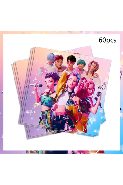 Miniso 60pcs 20/40/60pcs KPop: Demon Hunters Party Supplies,napkins for KPop: Demon Hunters Birthday Party