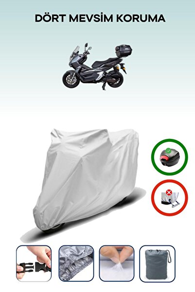 Breen Gray Rear Bag Compatible Falcon T-Rex 188 Compatible Motorcycle Tarpaul...