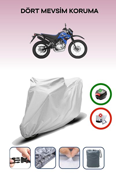Breen Gray Rear Bag Compatible Yamaha Xt 125 R Compatible Motorcycle Tarpaulin Motor Cover