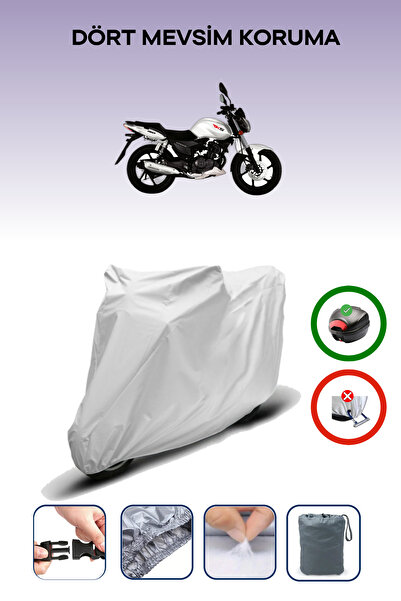 Breen Gray Rear Bag Compatible Rks Titanic 150 Compatible Motorcycle Tarpauli...