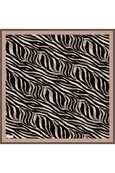 Pierre Cardin Brown 90X90 Silk Twill Scarf