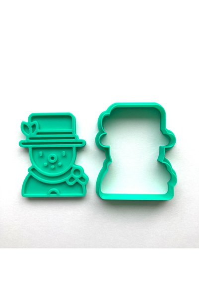 Craftelle Snowman in Top Hat Cookie Cutter and Stamp Set |   New Year Winter Themed |   Sugar Paste
