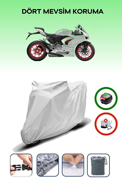 Breen حقيبة خلفية رمادية متوافقة مع غطاء محرك الدراجة النارية Ducati Panigale R المتوافق مع الدراجات النارية