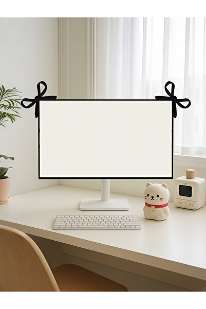 Choice قطعتان من ديكور شاشة BS4853 على شكل فيونكة كاواي، فيونكة أكريليك وردية...