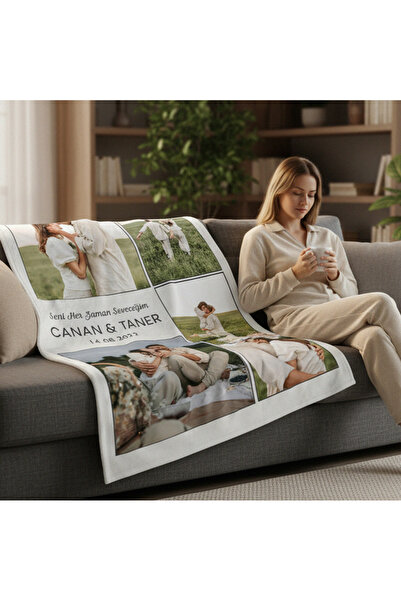 Hediyesepeti Photo Printed Television Blanket - Single Blanket