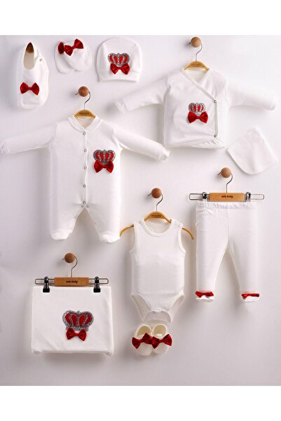 Eda Baby 10-Piece Luxury Hospital-Issued 100% Cotton Set with Bow Tie and Cro...
