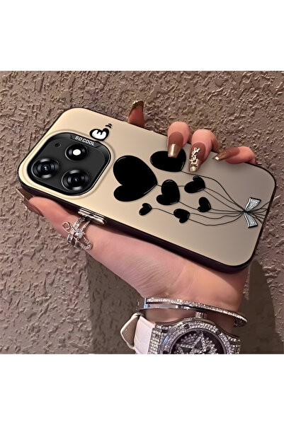 ucuc جراب هاتف سيليكون واقي بنمط بالون القلب متوافق مع تكنو سبارك 10 برو