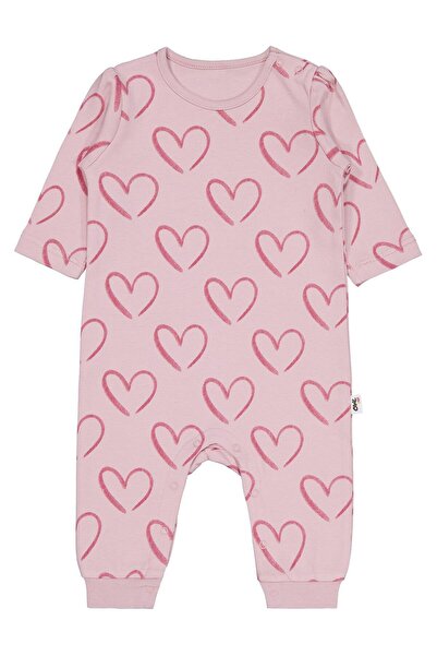 Civil Baby بذلة أطفال مطبوعة بتصميم قلب 6-18 شهر - وردي 12-18 شهر
