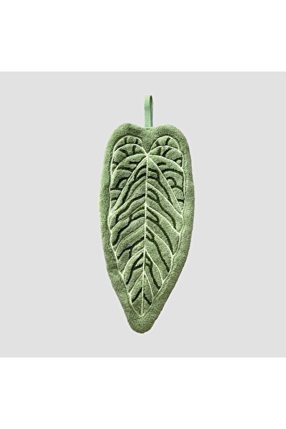 Choice مناشف حمام شفافة قابلة للغسل بنقشة نباتية، لون أخضر فاتح، فائقة الامتص...