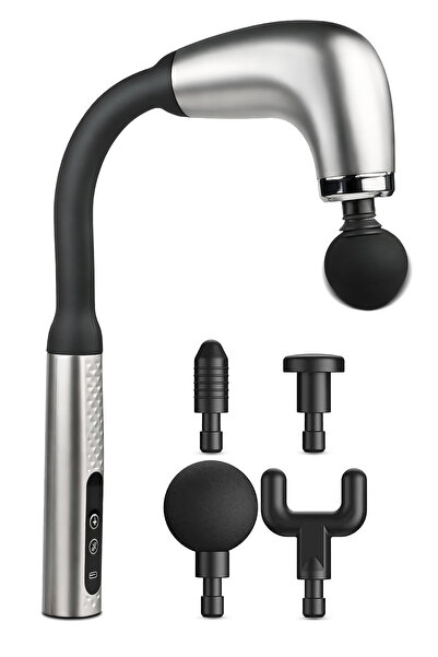 Telvesse 9 MOD Kuğu Masaj Tabancası Sırt Omuz Bacak 4 Başlıklı Şarjlı Titreşi...