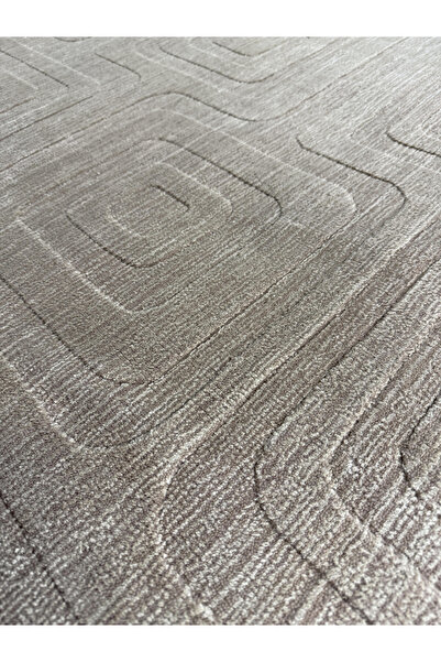 Eko Halı Emboss Brown El Dokuma Modern Halı