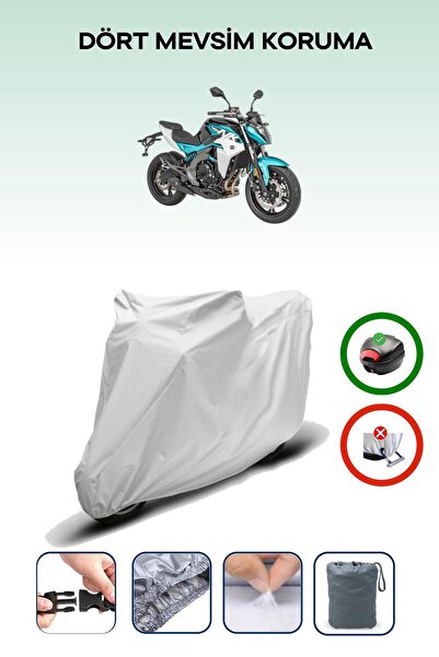 Breen Gray Tail Bag Compatible Cfmoto 400Nk Compatible Motorcycle Tarpaulin M...
