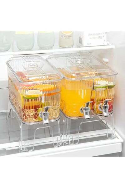 Juice موزعان بسعة 2 لتر لكل منهما مع حامل