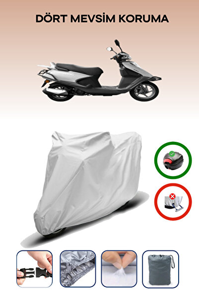 Breen Gray Rear Bag Compatible Yuki Active 125 Compatible Motorcycle Tarpauli...