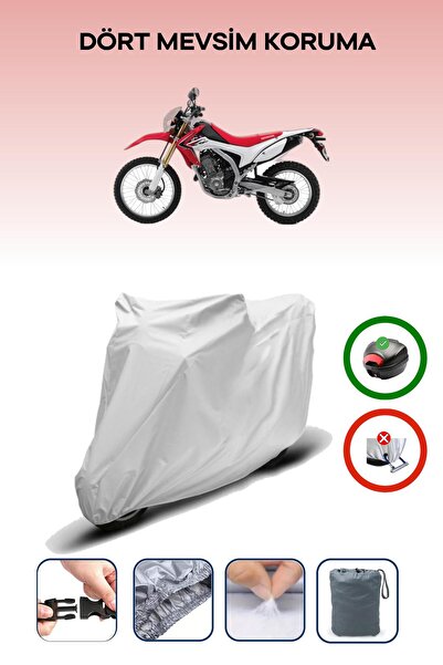 Breen Gray Tail Bag Compatible Honda Crf 250 L Compatible Motorcycle Tarpauli...