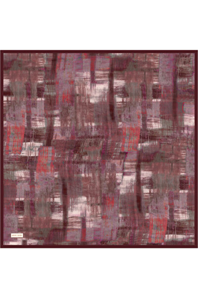 Pierre Cardin Бордовий шарф 90X90 з шовкового твілу