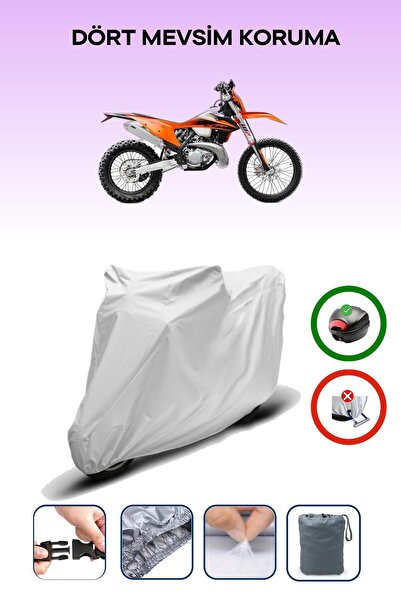 Breen Gray Rear Bag Compatible Ktm 250 Exc Tpi Compatible Motorcycle Tarpaulin Engine Cover