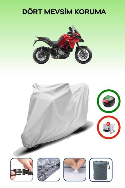 Breen Gray Rear Bag Compatible with Ducati Multistrada Compatible Motorcycle Tarpaulin Motor Cover