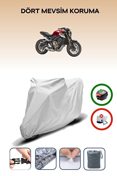 Breen Grey Tail Bag Compatible Honda Cb 650 R Compatible Motorcycle Tarpaulin...