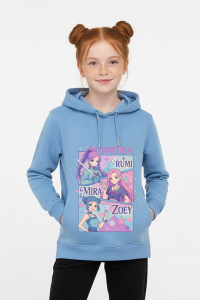 Vaxy Style Kız Çocuk Kışlık Kalın Yan Cepli Kapüşonlu Şardonlu Hunterx K-pop ...