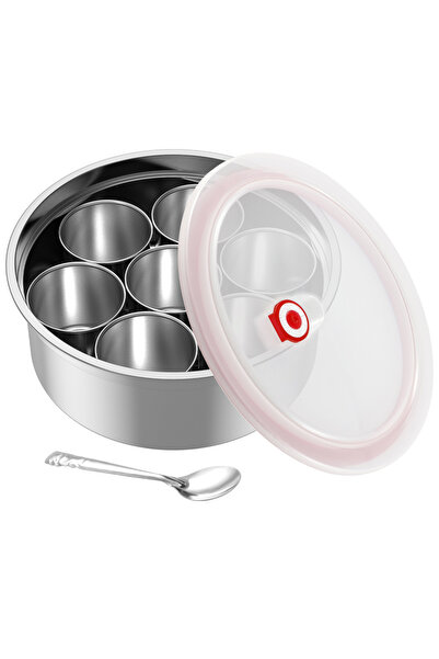 Choice 9pcs set Masala Dabba Spice Box Stainless Steel Spice Storage Container with 7 Compartments Indian S