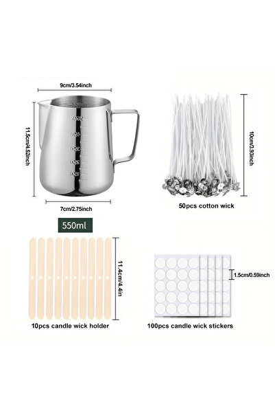 Choice 550ml kit Candle Making Starter Kit Supplies Including Candle Make Pouring Pot Sticker Candle Wick H