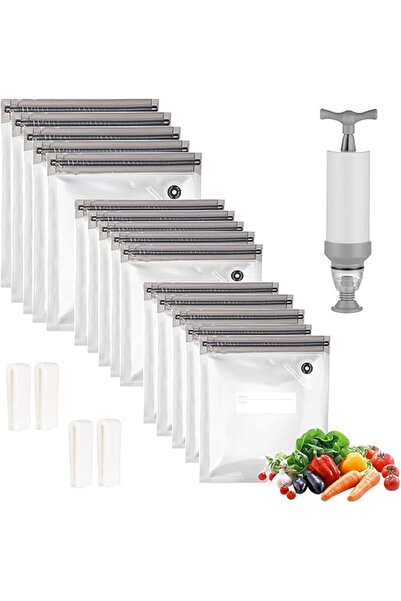 Arabest مجموعة أكياس ضغط مفرغة من الهواء مكونة من 20 كيسًا، قابلة لإعادة الاس...