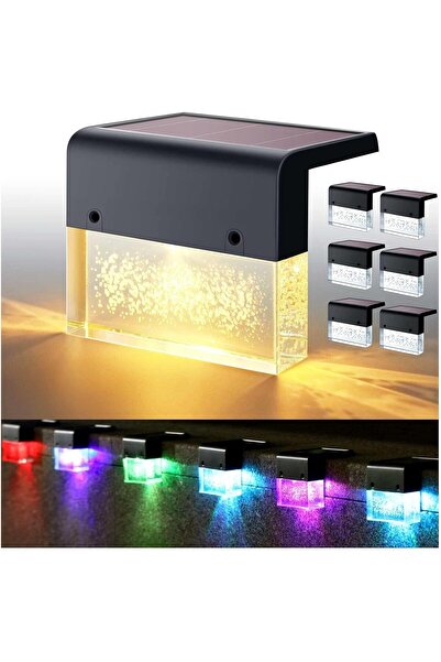 Arabest Solar Deck Lights, Outdoor Fence Solar Lights for Step, Railing, Wall(6 Packs)