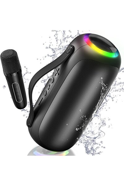JYX مكبر صوت كاريوكي مع ميكروفون واحد