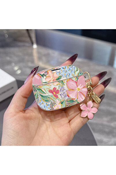 Choice جراب سماعات بلوتوث زيتوني اللون لسماعات AirPods 4، جرابات زهور لسماعات...