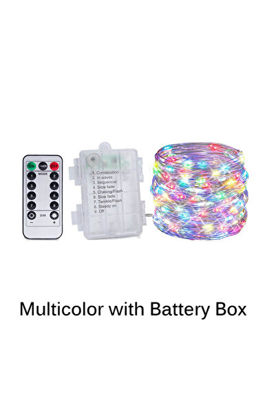 Choice سلسلة مصابيح LED متعددة الألوان تعمل بالبطارية بطول 5 أمتار (5/10/20 م...