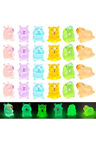 Choice 10 قطع بألوان عشوائية، 10/20 قطعة من مجسمات الكابيبارا المضيئة في الظل...