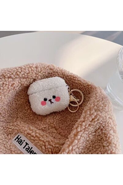 Choice غطاء سماعات رأس بتصميم دب تيدي قطيفة لطيف من قماش القمح، مناسب لسماعات...