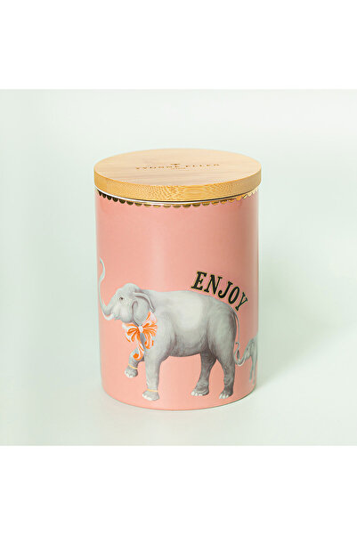 YVONNE ELLEN Animals Pink Porcelain Storage Container 10X15 cm